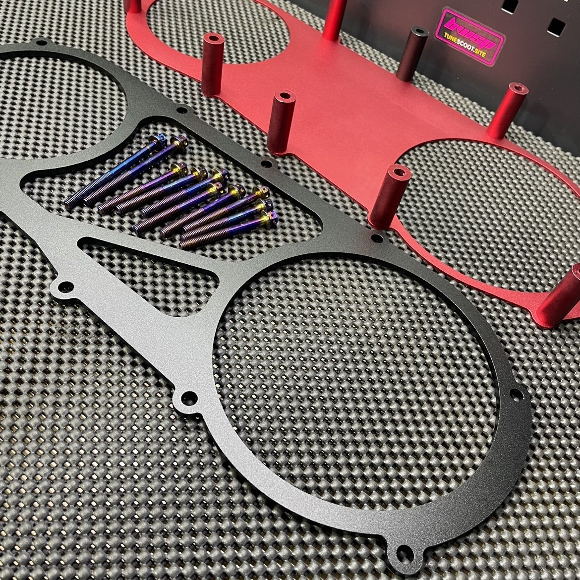 Cvt cover for RUCKUS anklebiter front black and red rear color match - 3