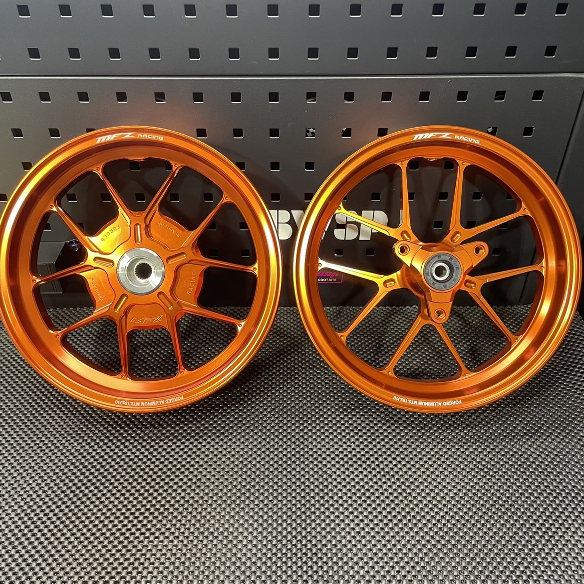 MFZ rims for DIO50 billet wheels set