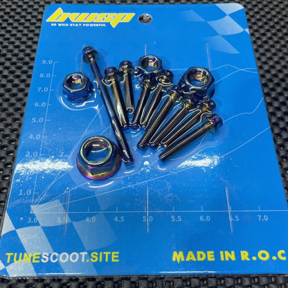 Bolts set with nuts for Dio50 CVT cover and transmission gears box lid