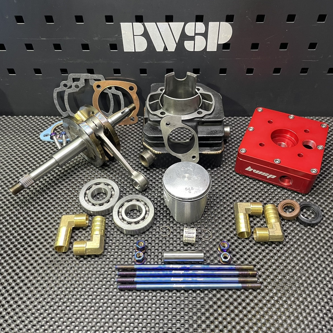 Big bore kit 125cc Dio50 Af18 BWSP water cooling cylinder 54.5mm forged crankshaft 53mm and billet head - 3