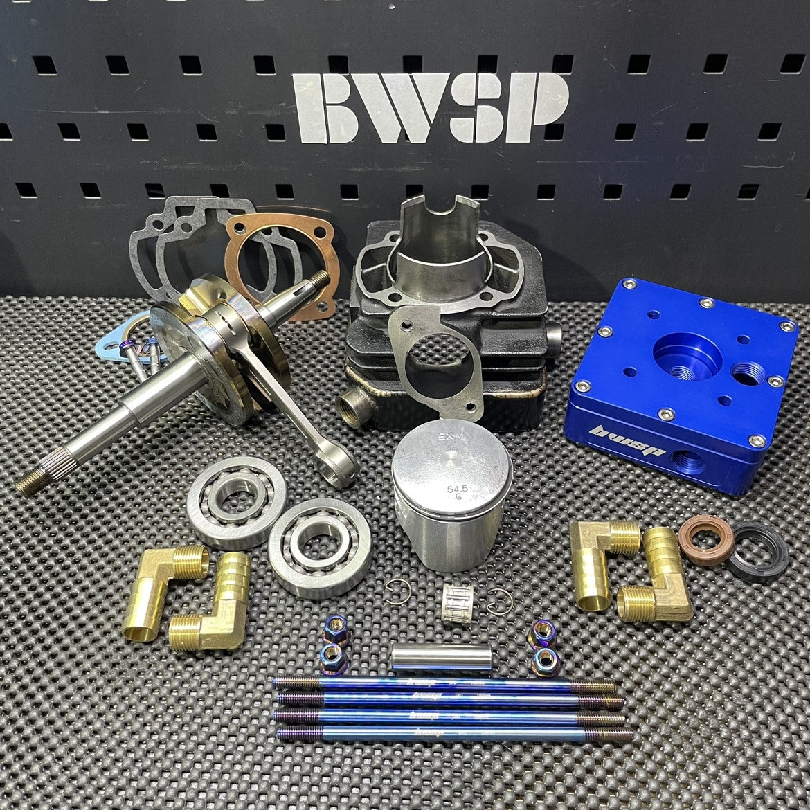 Big bore kit 125cc Dio50 Af18 BWSP water cooling cylinder 54.5mm forged crankshaft 53mm and billet head - 4