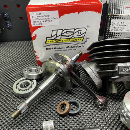 Dio50 125cc big bore kit Jiso 54mm cylinder 52.4mm forged crankshaft - 16