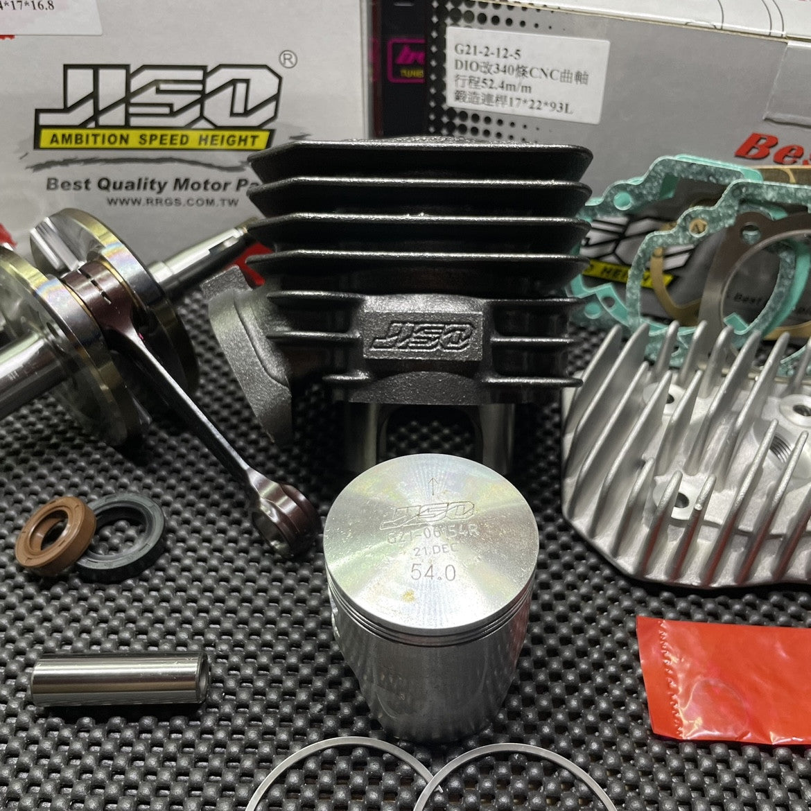 Dio50 125cc big bore kit Jiso 54mm cylinder 52.4mm forged crankshaft - 15