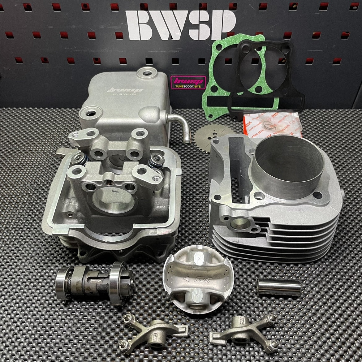 Big bore kit 192cc Address V125 with four valves cylinder head and 66mm piston - 2