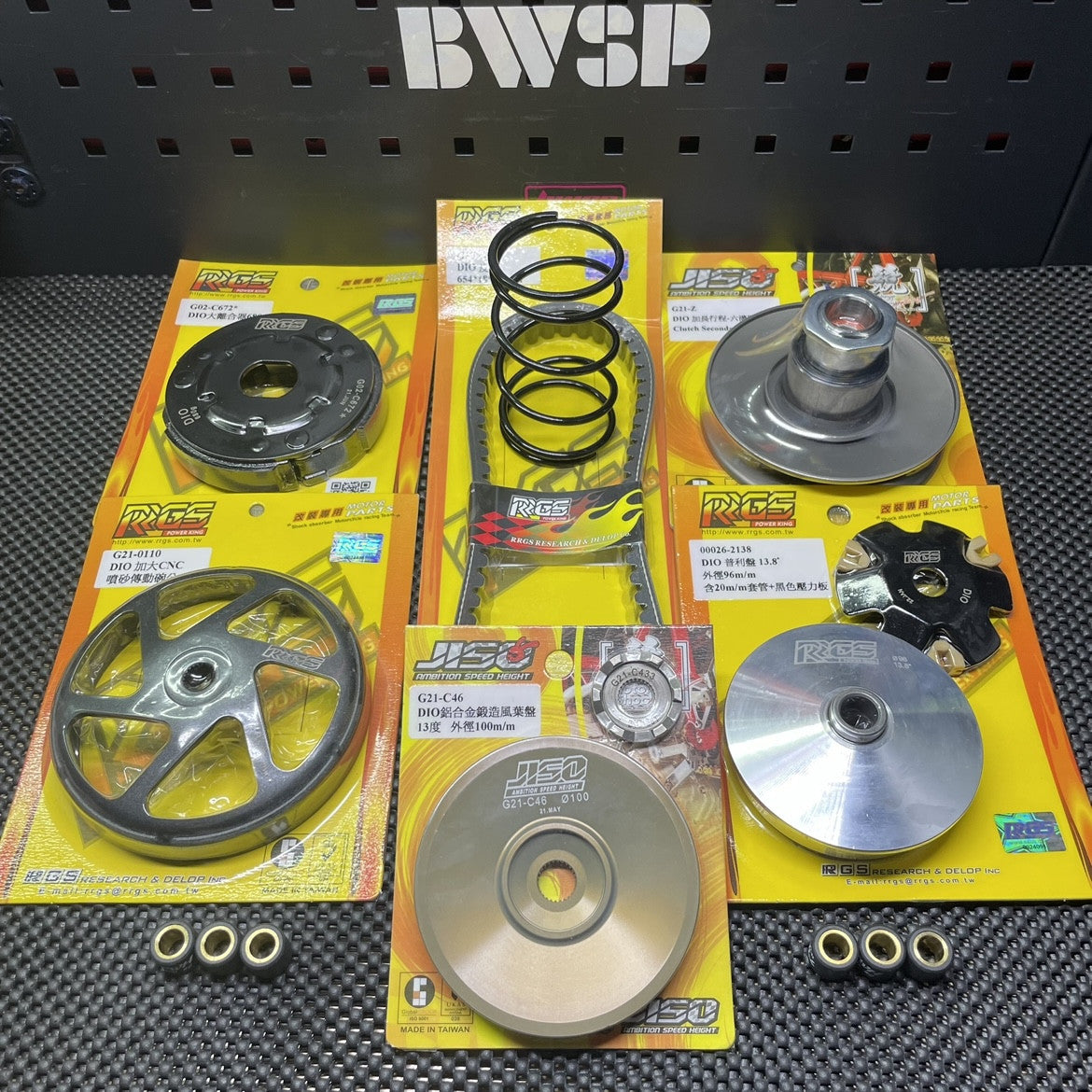 Transmission set for Dio50 Af18 cvt with oversized clutch and 96mm variator