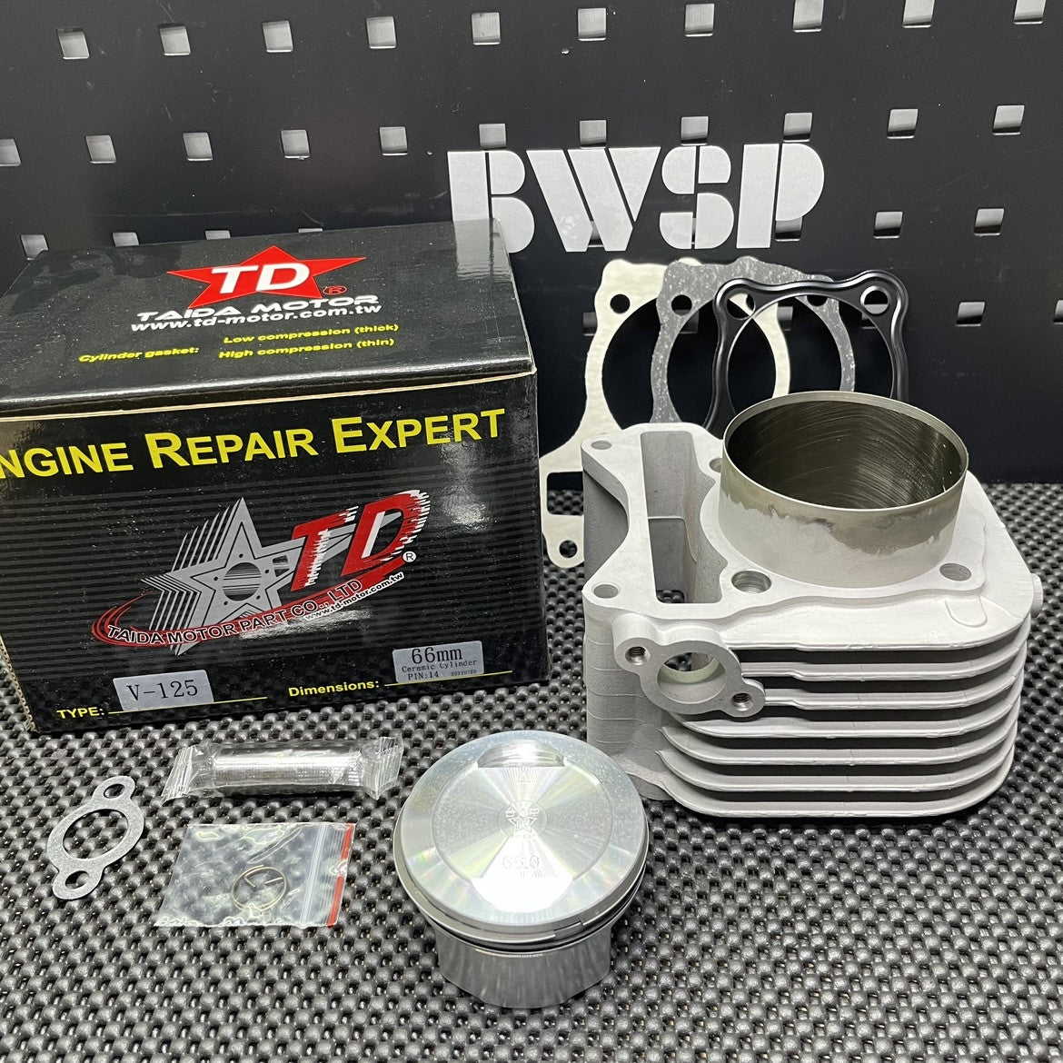 Address V125 ceramic cylinder kit 66mm - 8