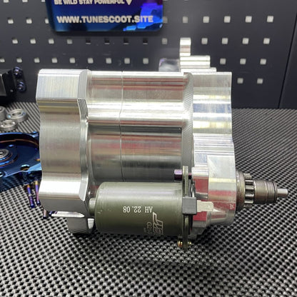 Billet engine case Dio50 Af18 Af27 with electric starter cnc machined for upgrade to 125cc "Bullet" - 4