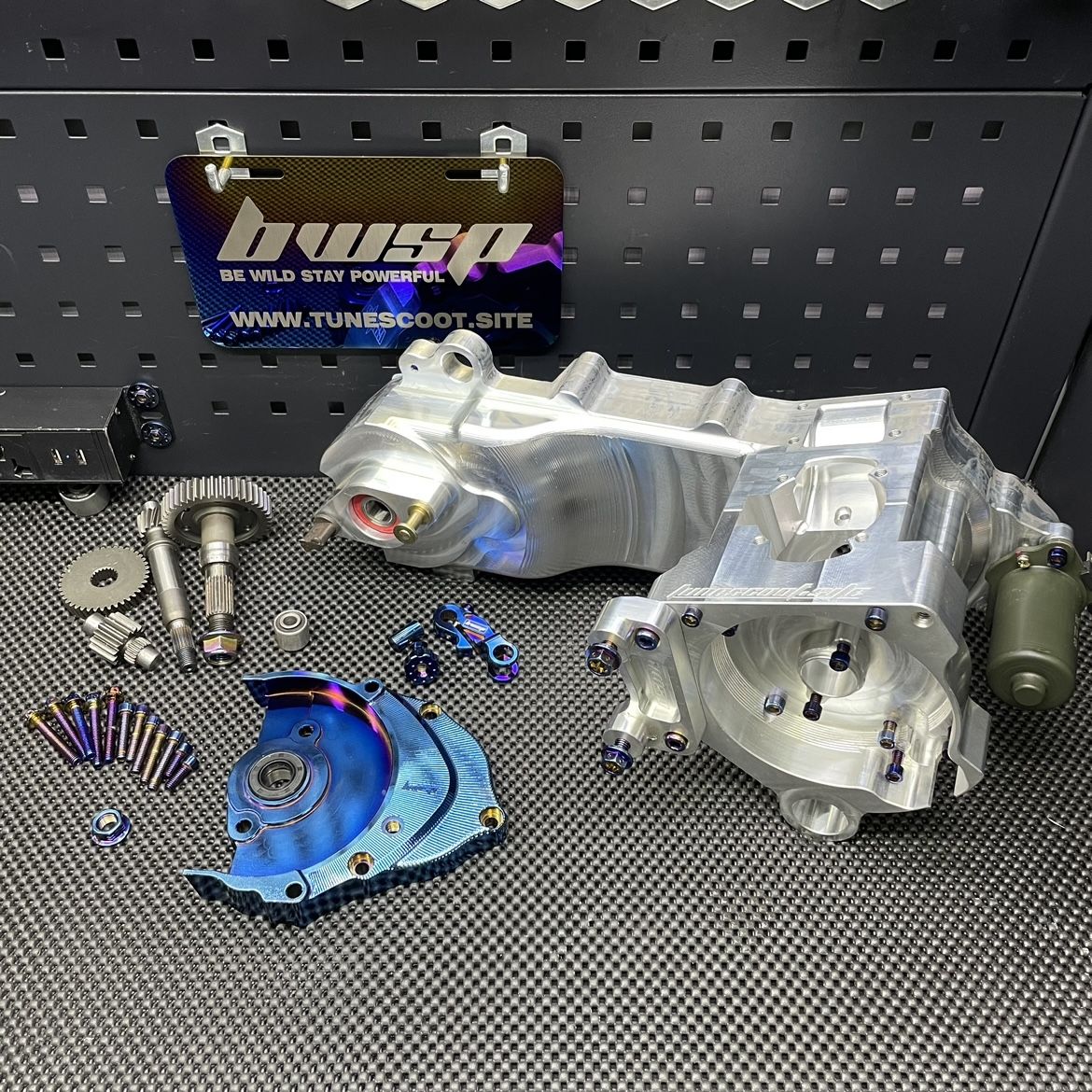 Dio 132cc - 160cc billet engine case "Eagle" Af18 Af27 Dio50 with electric starter cnc machined - 3