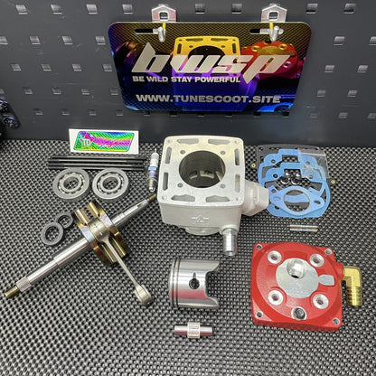 Big bore kit 125cc Dio50 water cooling with 54mm ceramic cylinder and 53mm crankshaft - 2