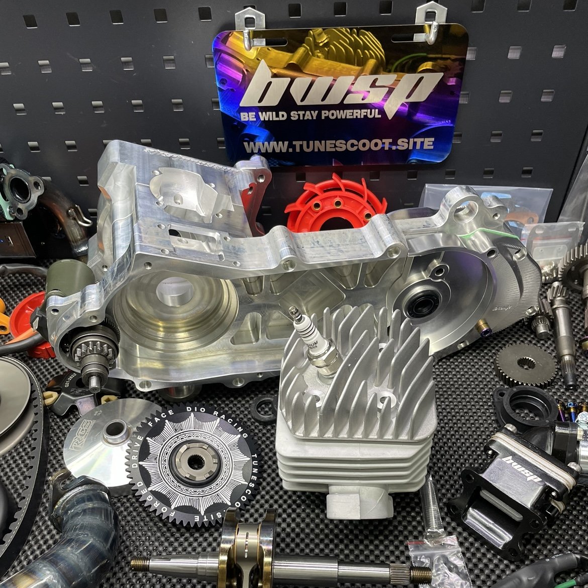 Engine kit 125cc Dio50 with electric starter billet crankcase cylinder 54mm and crankshaft 53mm - 4