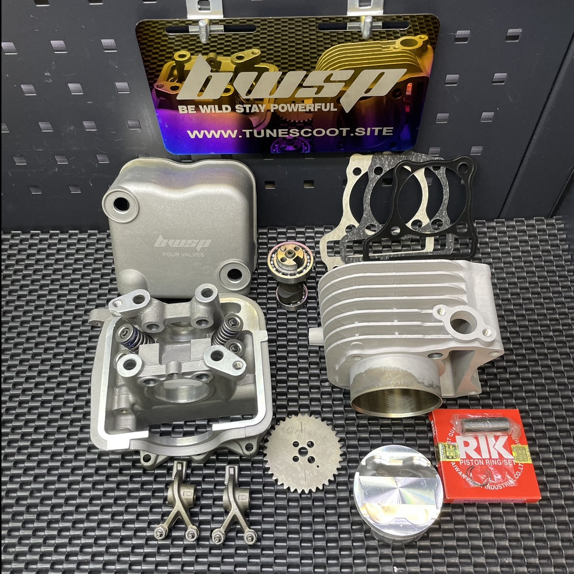 Address V125 big bore kit 192cc with four valves cylinder head and 66mm piston