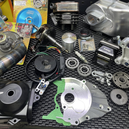 Dio50 132cc disassembled engine kit water cooled with billet case “Eagle” cylinder 56mm crankshaft 55mm cnc