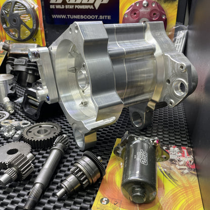 Dio50 132cc disassembled engine kit water cooled with billet case “Eagle” cylinder 56mm crankshaft 55mm cnc