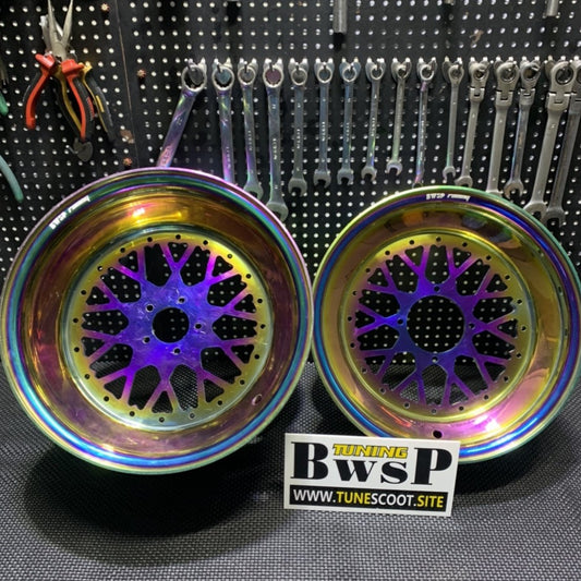 Rims for Ruckus with Gy6-150 engine billet wheels set titanium color