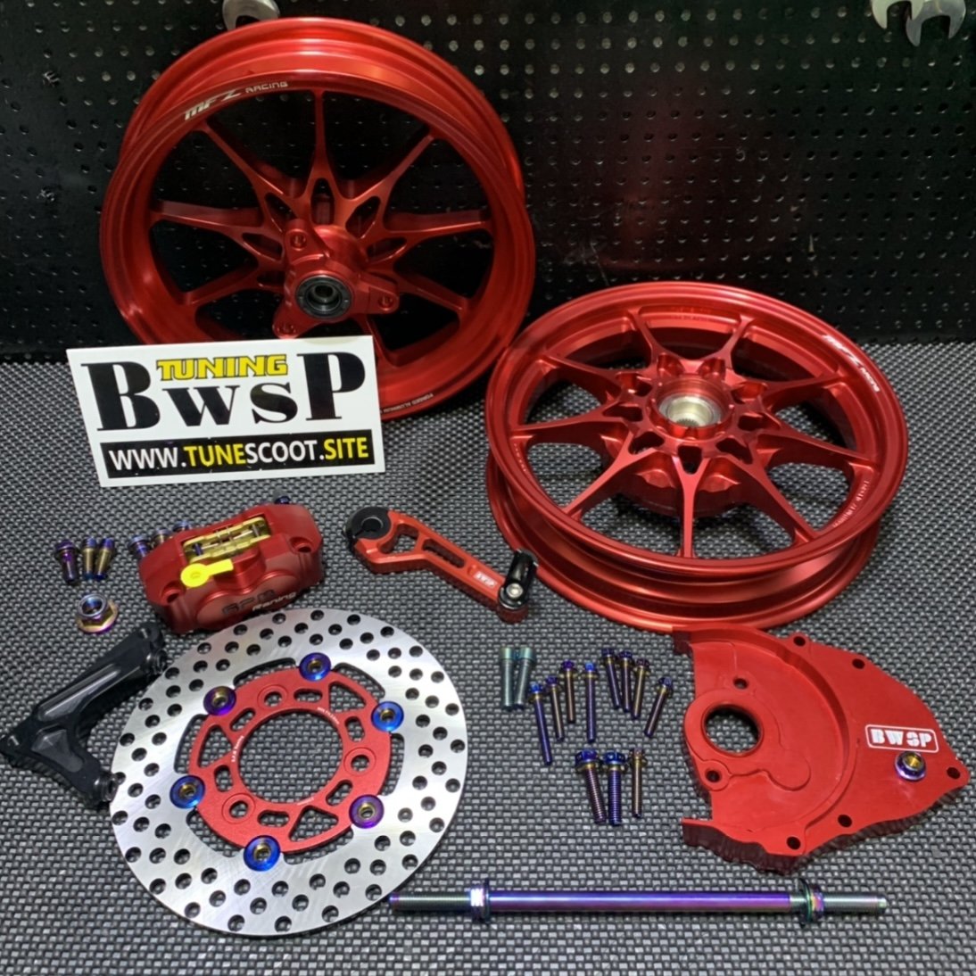 MFZ wheels combo kit for DIO50 red color - 3