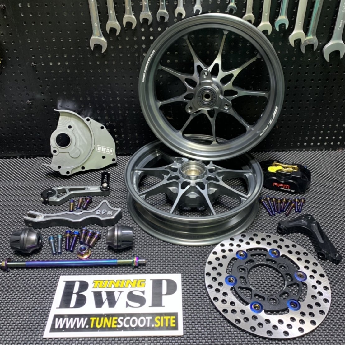 MFZ wheels combo kit for DIO50 grey color - 2