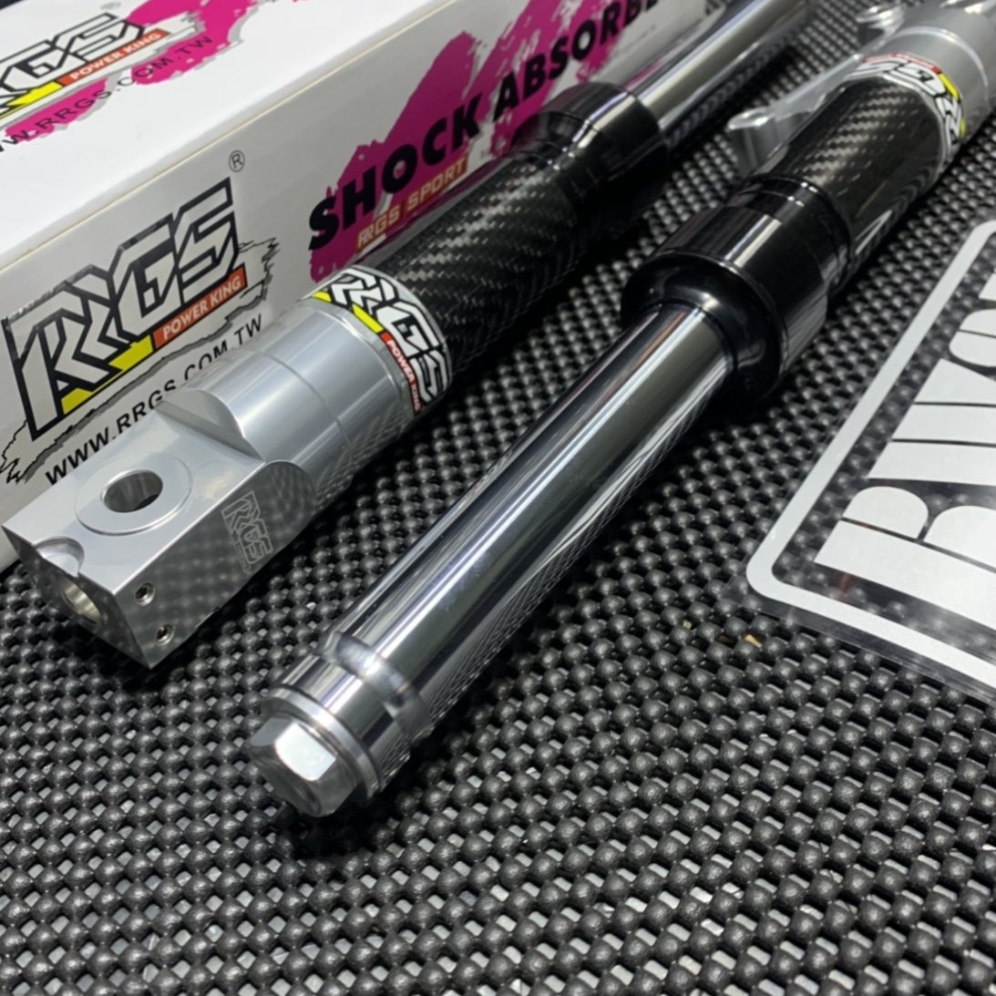 JISO front forks 340mm DIO50 carbon style - 5