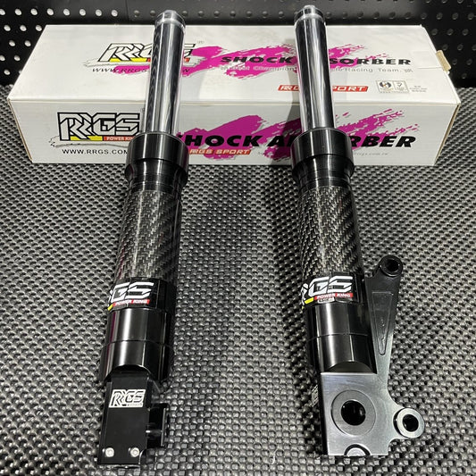 Front forks 340mm for DIO50 RRGS carbon style