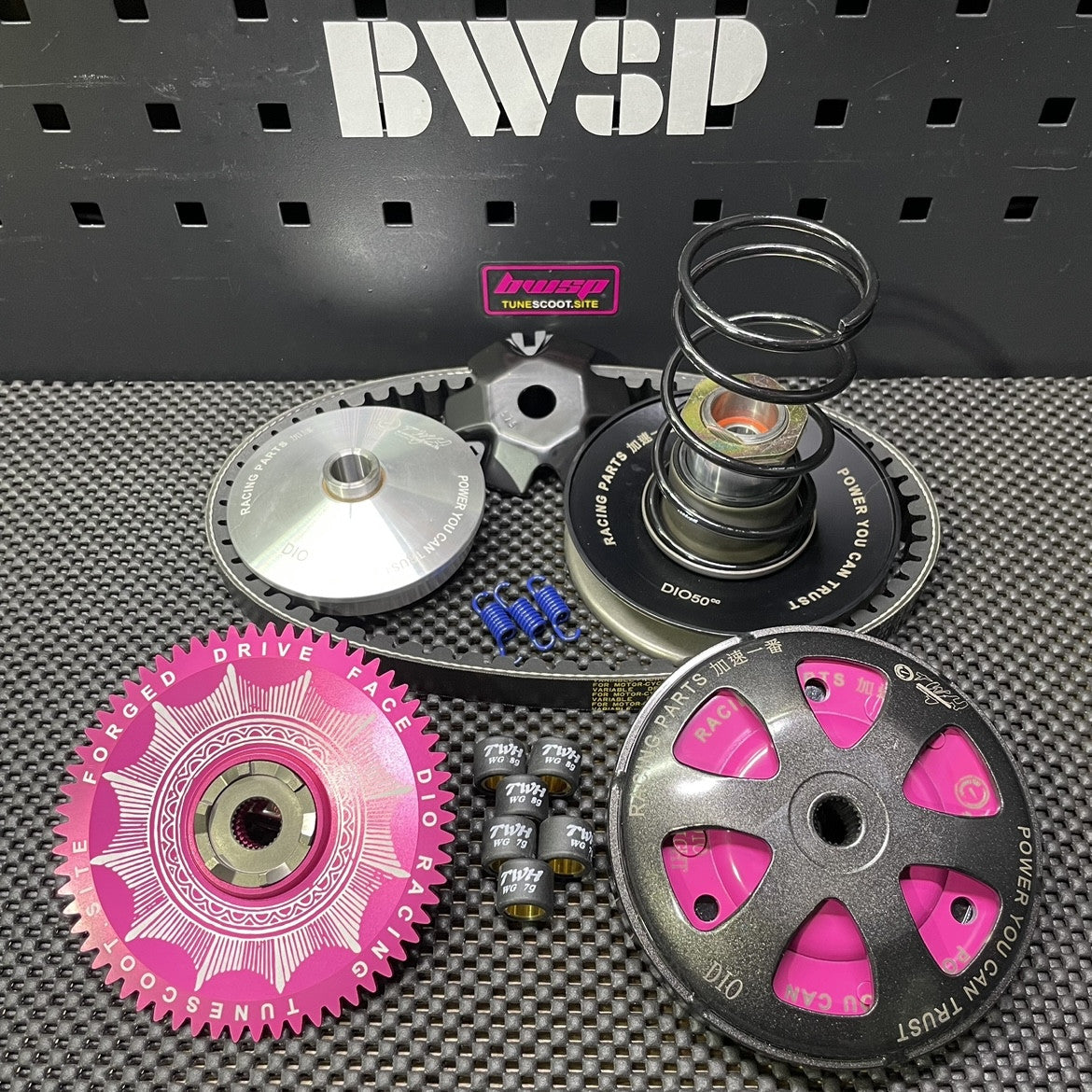 CVT kit for Dio50 Af18 with 92mm variator forged drive face and light clutch