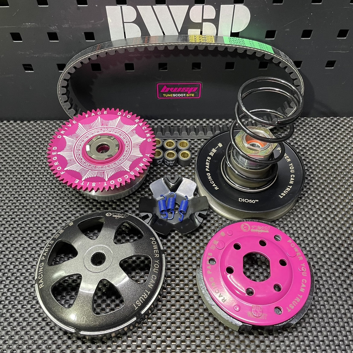 CVT kit for Dio50 Af18 with 92mm variator forged drive face and light clutch - 2